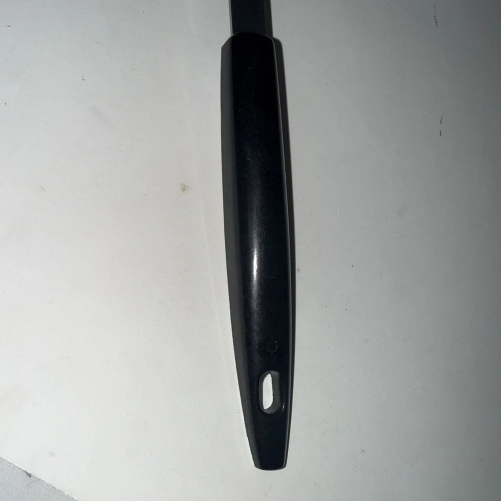 Vintage Stainless Steel slotted spoon Onion Mushroom Pepper Plastic Handle MCM